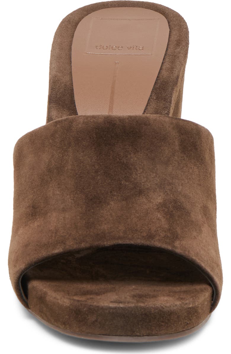 Dolce Vita Holta Wedge Sandal, Alternate, color, Dark Brown Suede