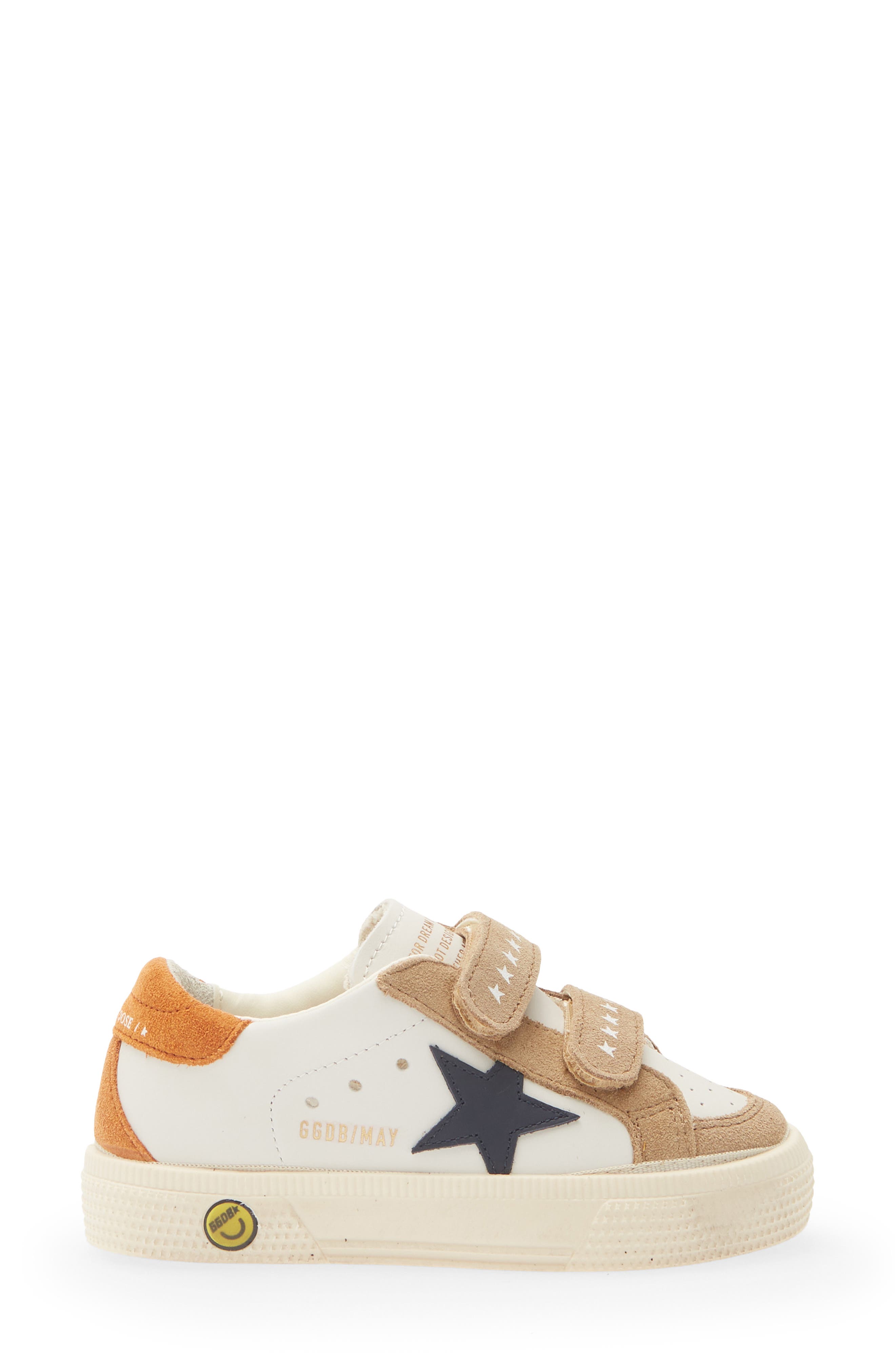 Kids' May School Sneaker, Alternate, color, MILK/ BROWN/ BLUE/ RUST