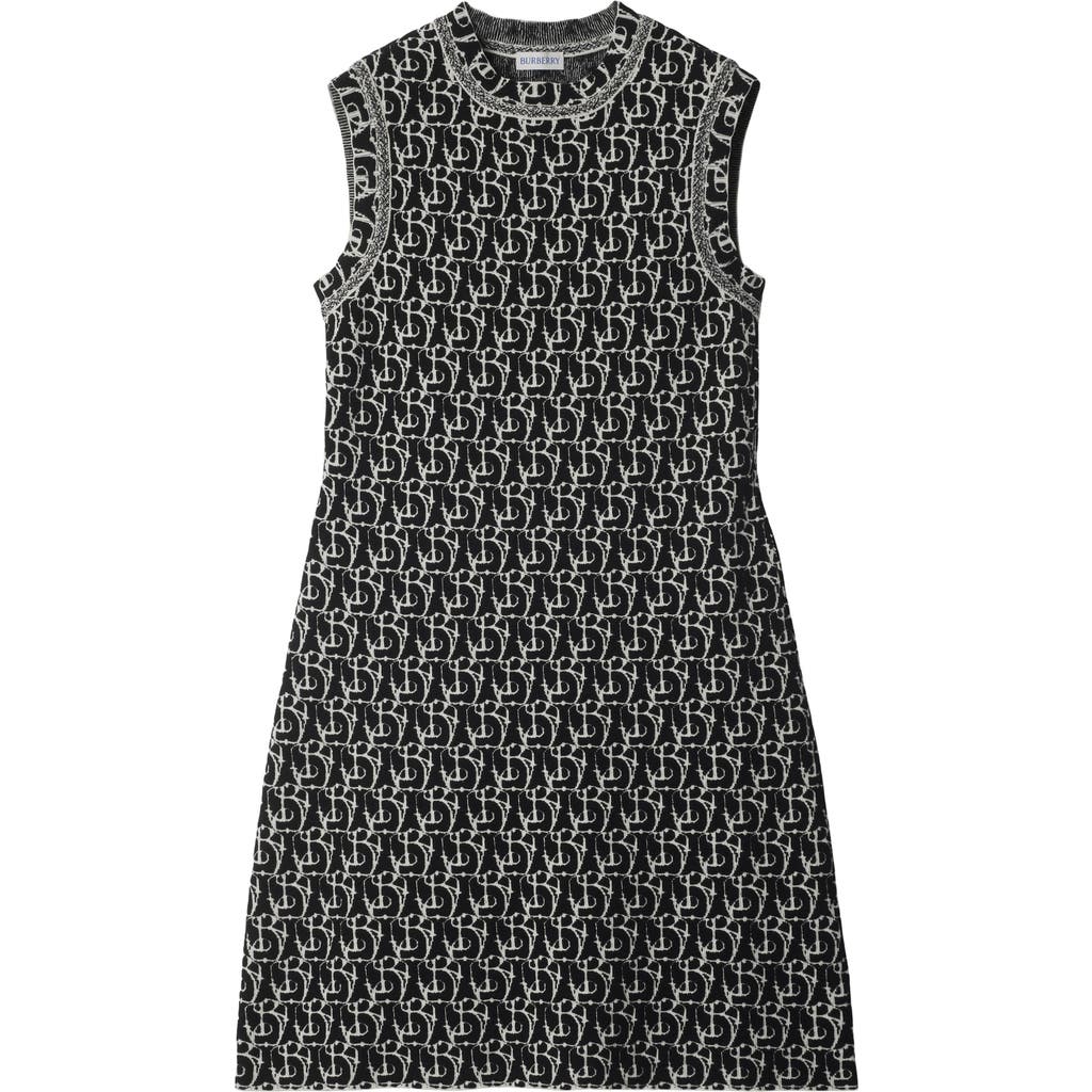 Burberry B Charm Wool Blend Dress In Black
