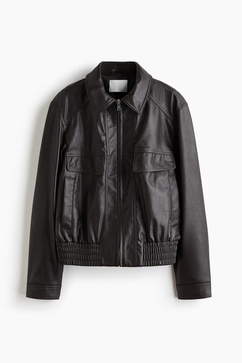 Oversized Coated Jacket, Alternate, color, Dark brown