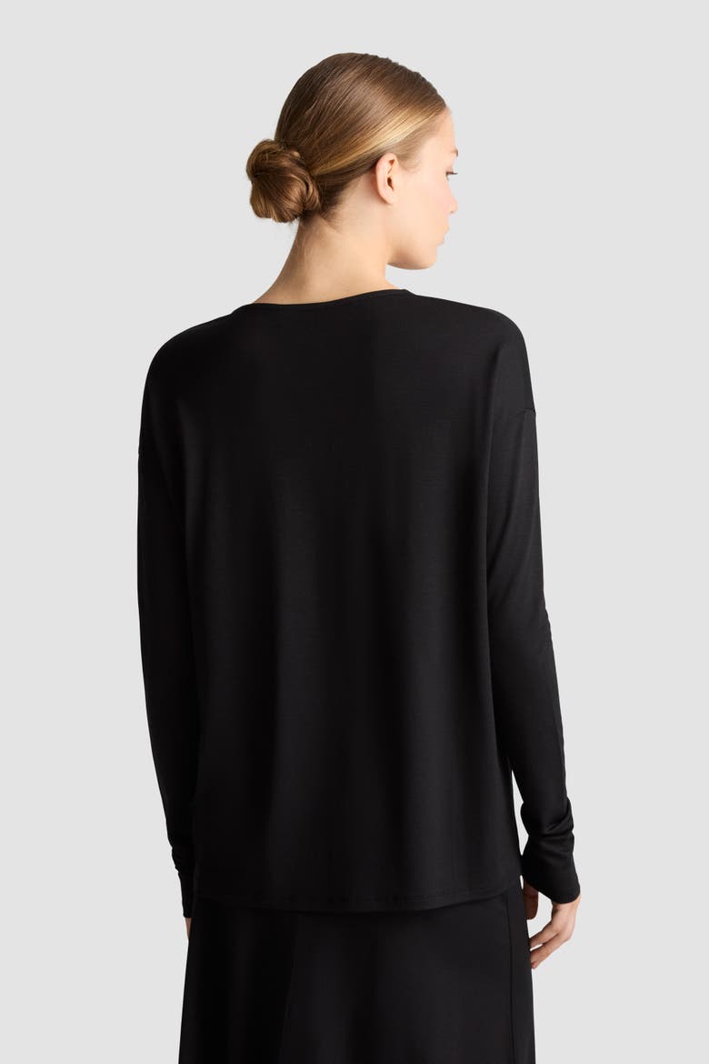 Giza Button Front Jersey Cardigan, Alternate, color, Black