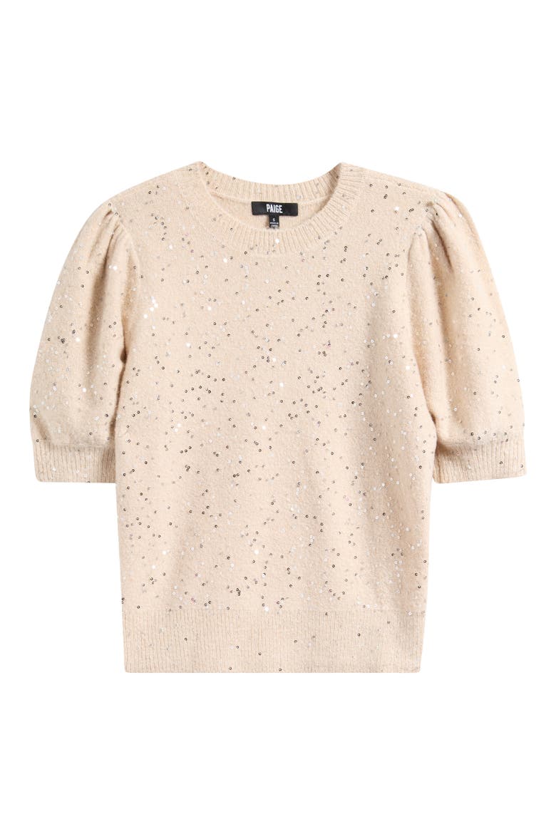 Gladiolus Sequin Embellished Crewneck Sweater, Alternate, color, SOFT PINK