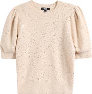PAIGE Gladiolus Sequin Embellished Crewneck Sweater