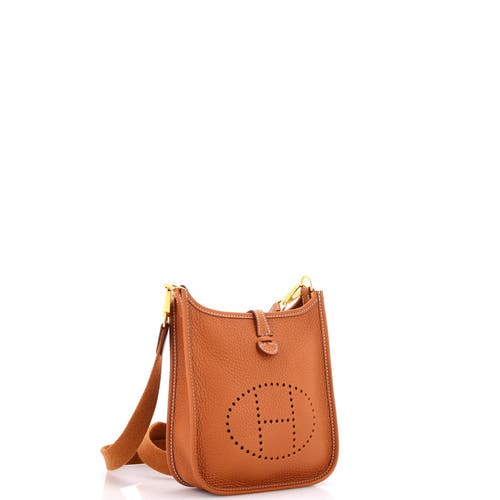 Pre-owned Hermes  Hermes Evelyne Bag Gen Iii Clemence Tpm In Gold