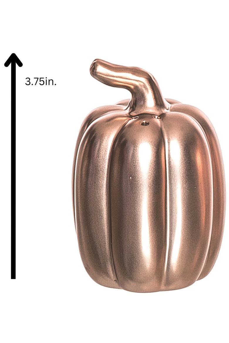 Gold Harvest Pumpkins Salt and Pepper Shakers, Alternate, color, Gold