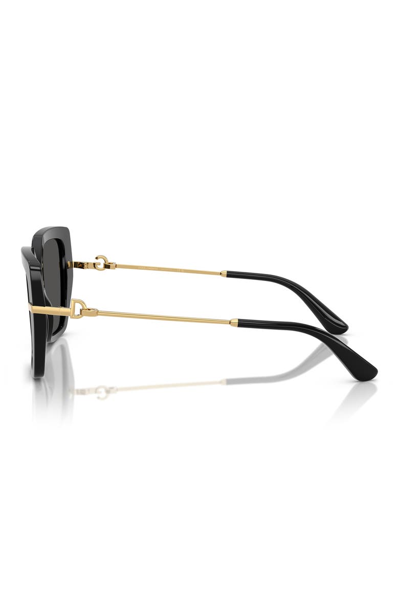 53mm Butterfly Sunglasses, Alternate, color, BLACK