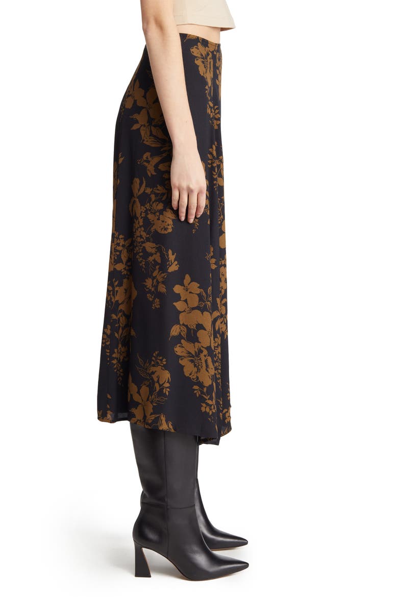Zoe Side Slit Midi Skirt, Alternate, color, NIGHT BLOOM