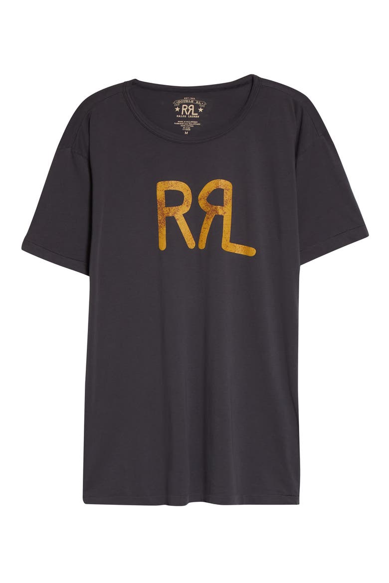 RRL Logo Graphic Tee, Alternate, color, NAVY