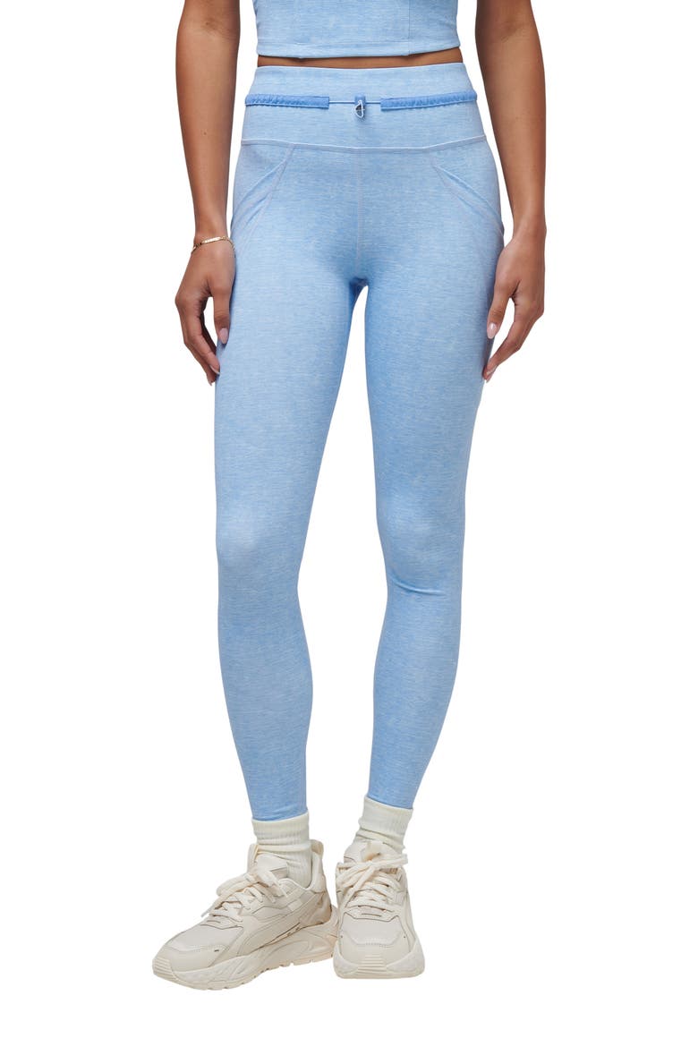 Painted Sky Pocket Leggings, Main, color, HEATHER CORNFLOWER