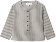 Charlotte & George Woven Striped Button Up Shirt