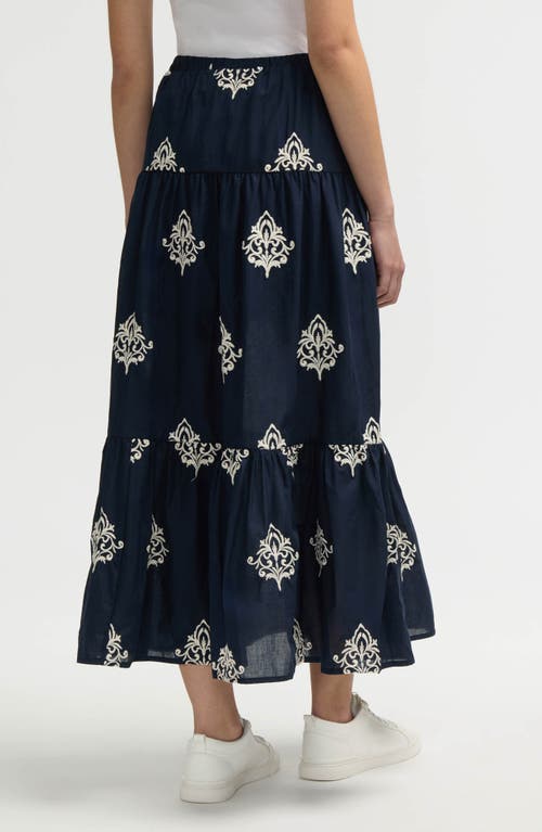 Nvlt Embroidered Tiered Maxi Skirt