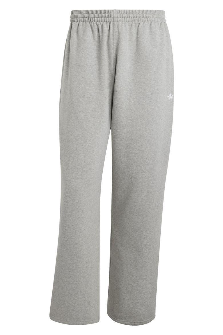 Trefoil Essentials Fleece Sweatpants, Alternate, color, MEDIUM GREY HEATHER