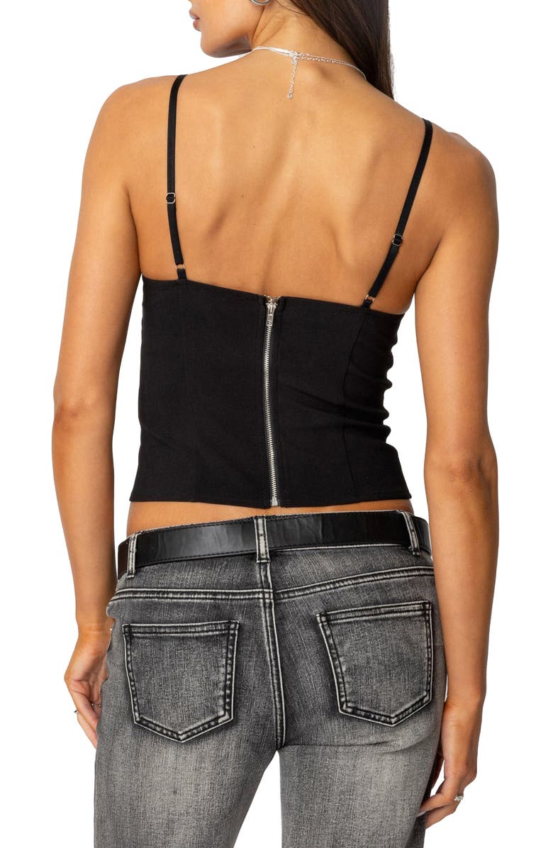 EDIKTED Liana Cutout Camisole, Alternate, color, Black
