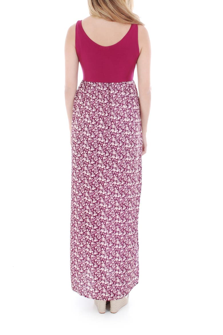 'Maisie' Maternity Maxi Dress, Alternate, color, POPPY