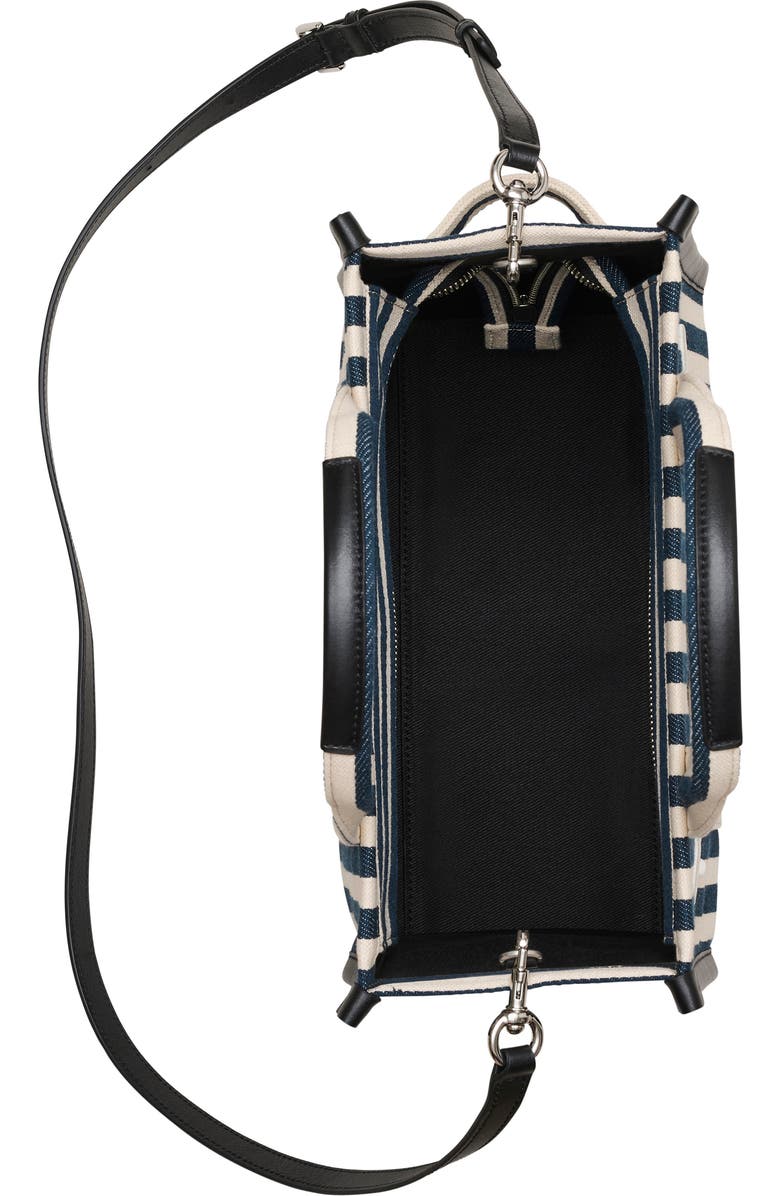 Marc Jacobs The Stripe Canvas Medium Tote, Alternate, color, Blue Sea Multi