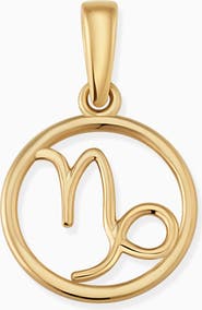 Oradina 14K Yellow Gold Zodiac Pendant Charm