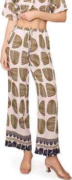 MELLODAY Floral Print Ankle Pants