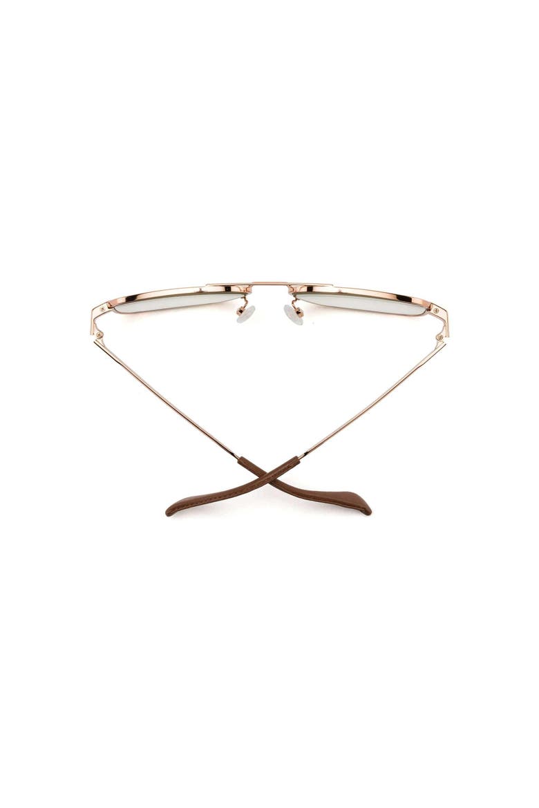 Metamodernist Scout | Reading Glasses, Alternate, color, Polished Rose Gold Green