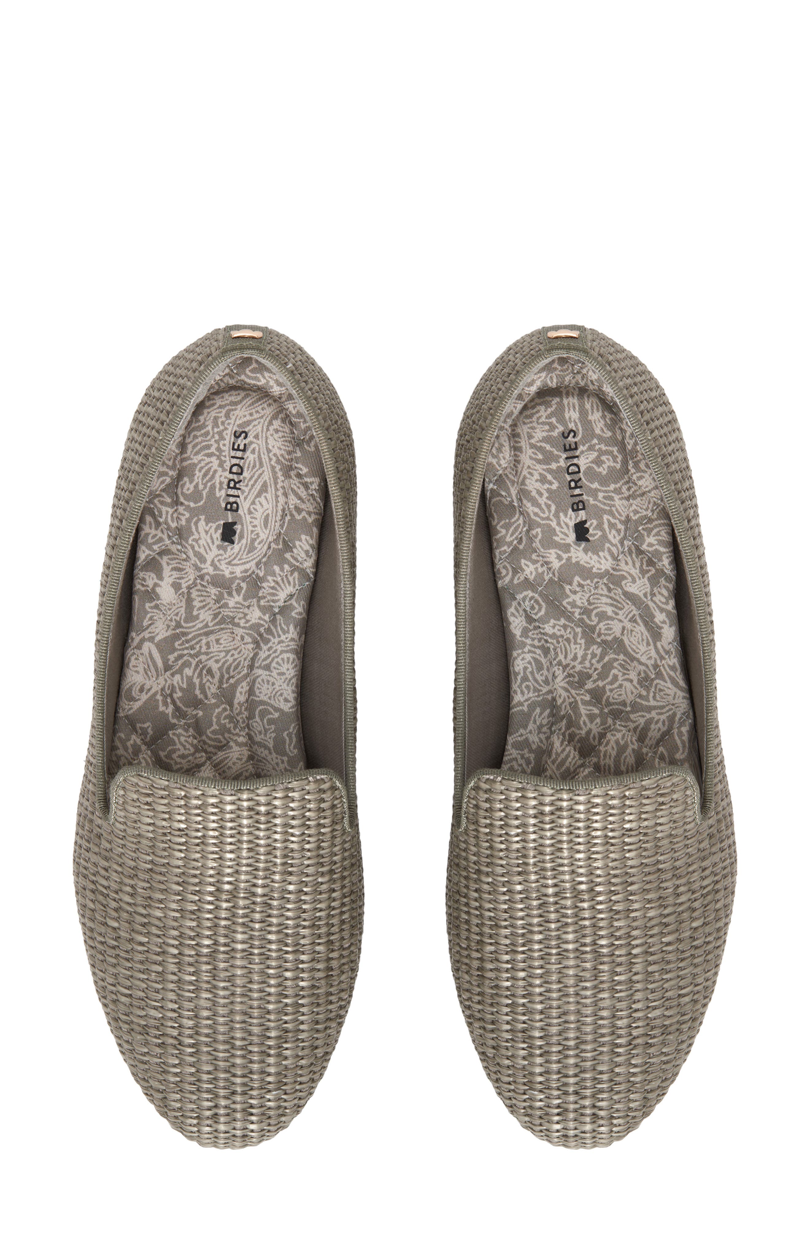 Birdies Starling Raffia Flat, Alternate, color, Chateau Gray Raffia