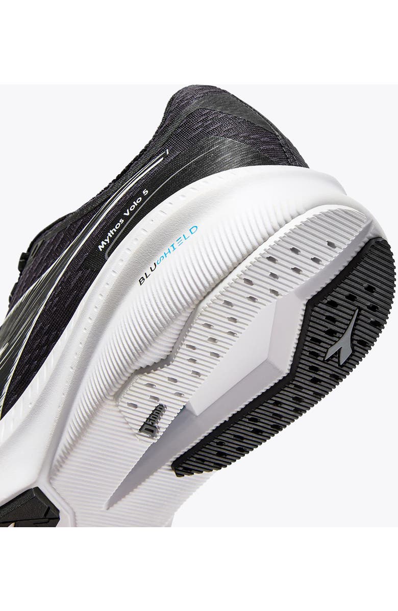Diadora Mythos Blushield Volo 5 Sneaker, Alternate, color, Black/White