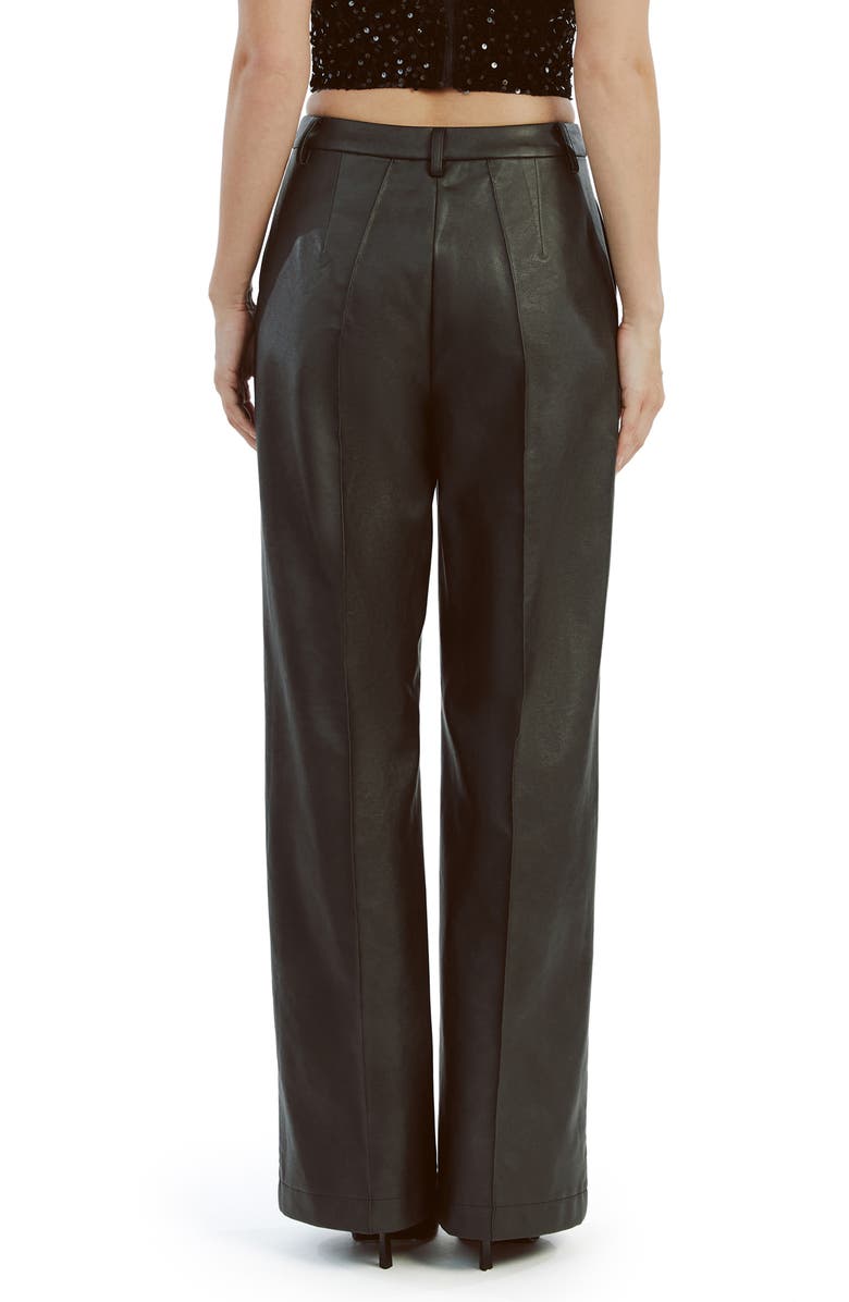 Bardot Sedona Faux Leather Pants, Alternate, color, Black