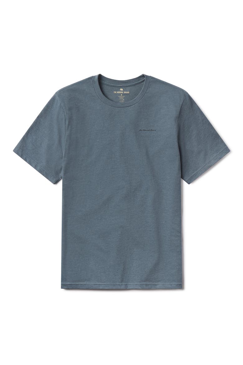Illustrated Bear Graphic T-Shirt, Alternate, color, INDIGO
