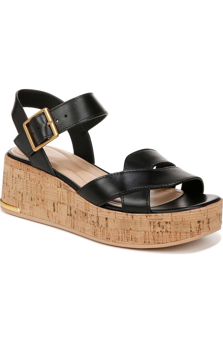 SARTO by Franco Sarto Tilly Ankle Strap Platform Wedge Sandal, Main, color, Black