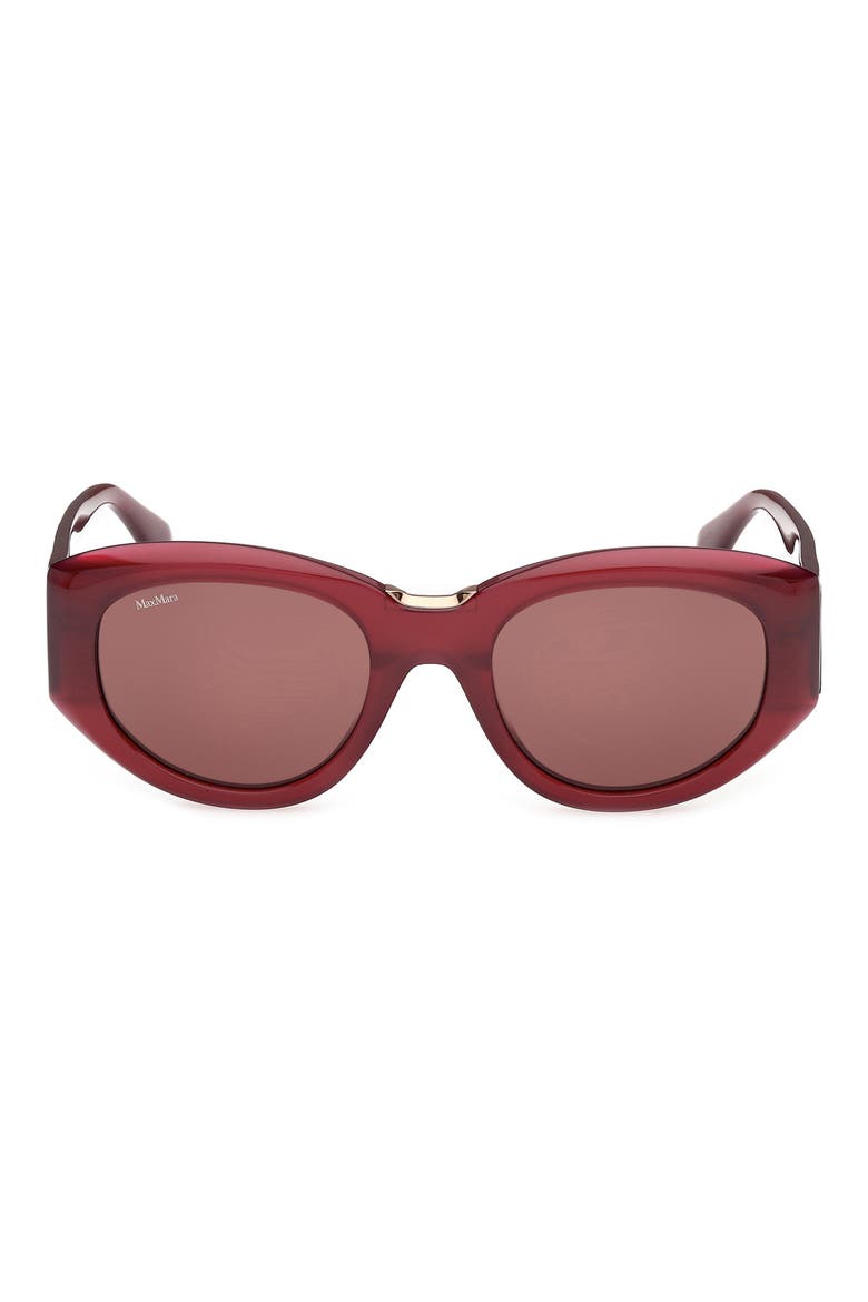 52mm Round Sunglasses, Main, color, MILKY CHERRY / ROSE BRONZE