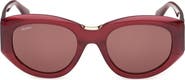 Max Mara 52mm Round Sunglasses