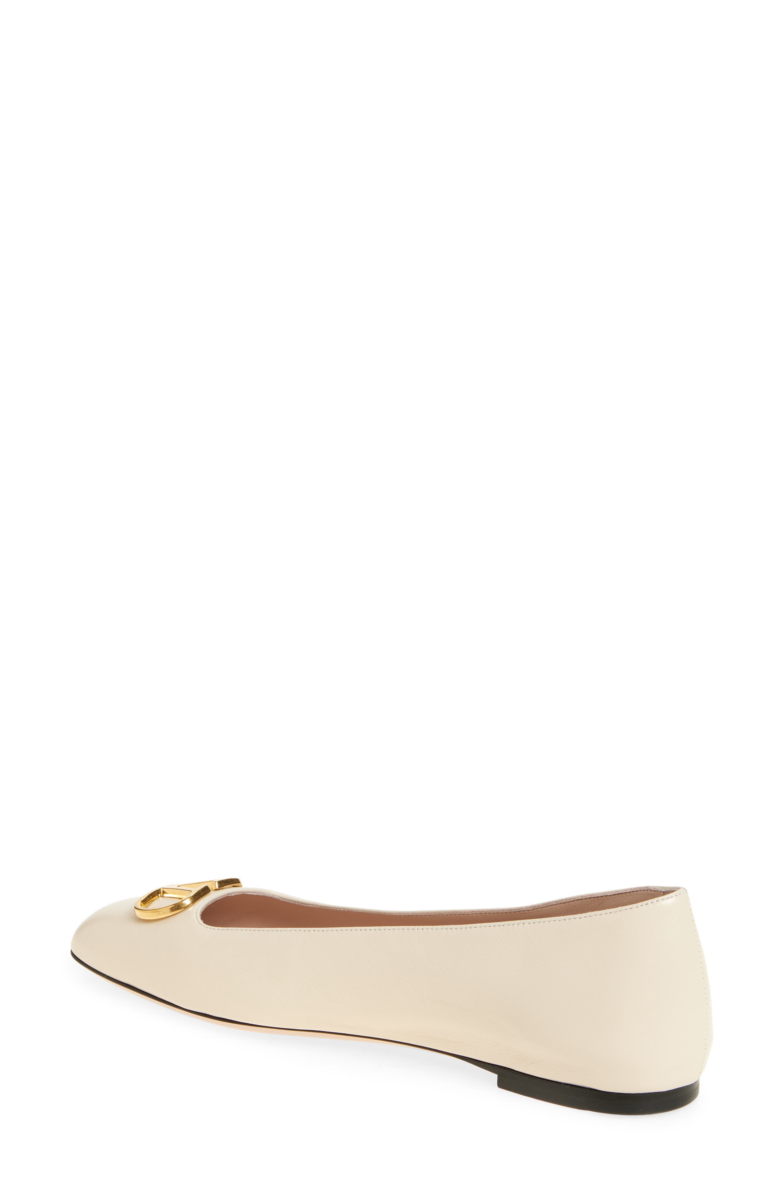 VLOGO Ballerina Flat, Alternate, color, WHITE