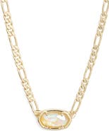 Kendra Scott Elisa Mother-of-Pearl Figaro Chain Pendant Necklace