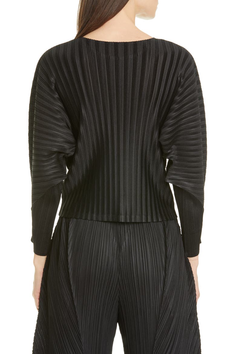 Pleated Dolman Sleeve Top, Alternate, color, 15 BLACK