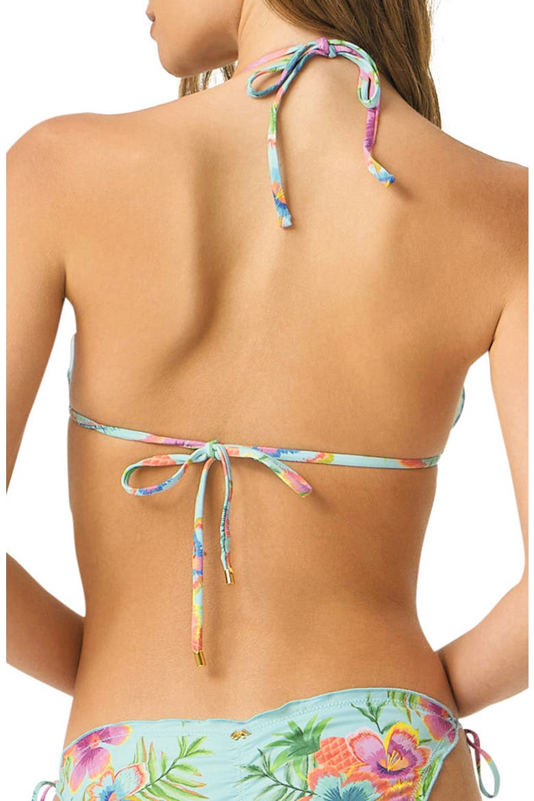 Beaded Lettuce Edge Triangle Bikini Top, Alternate, color, SOLANA