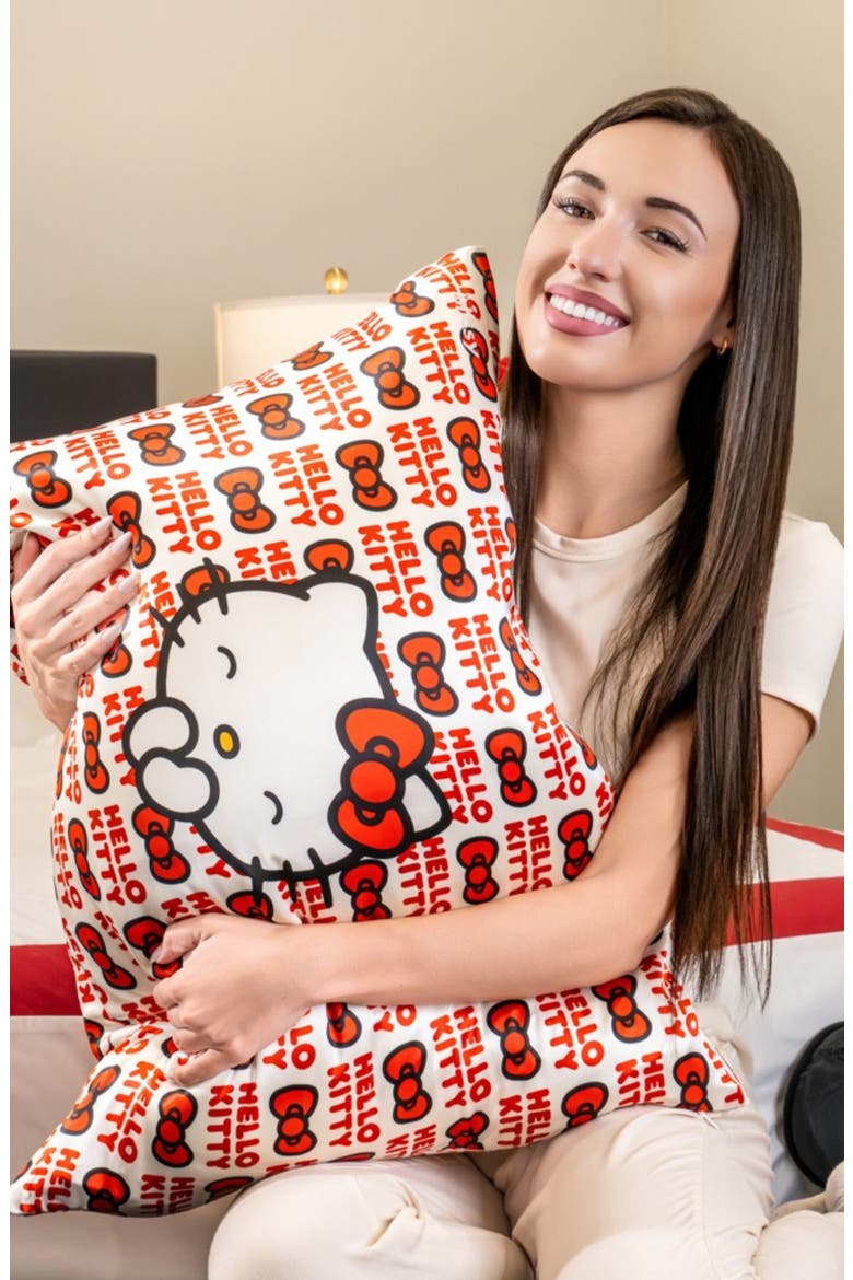 Mulberry Silk Pillowcase, Alternate, color, HAPPY HELLO KITTY