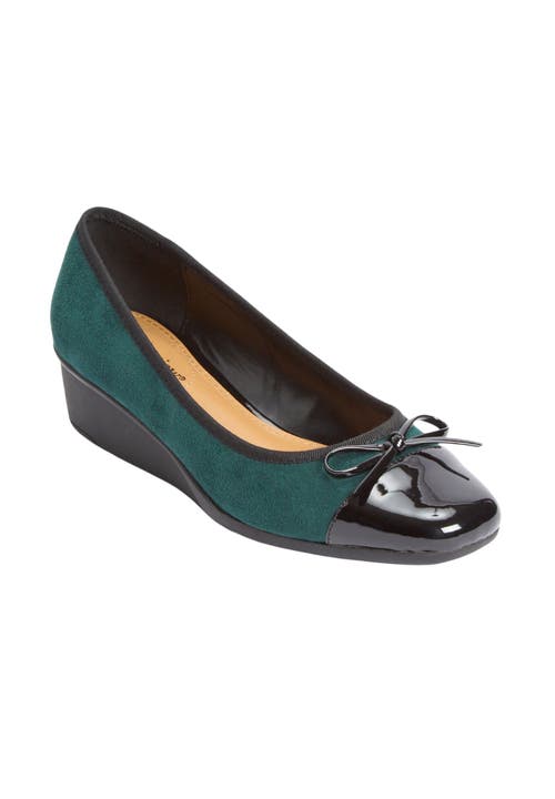 Comfortview The Jade Slip On Wedge In Green