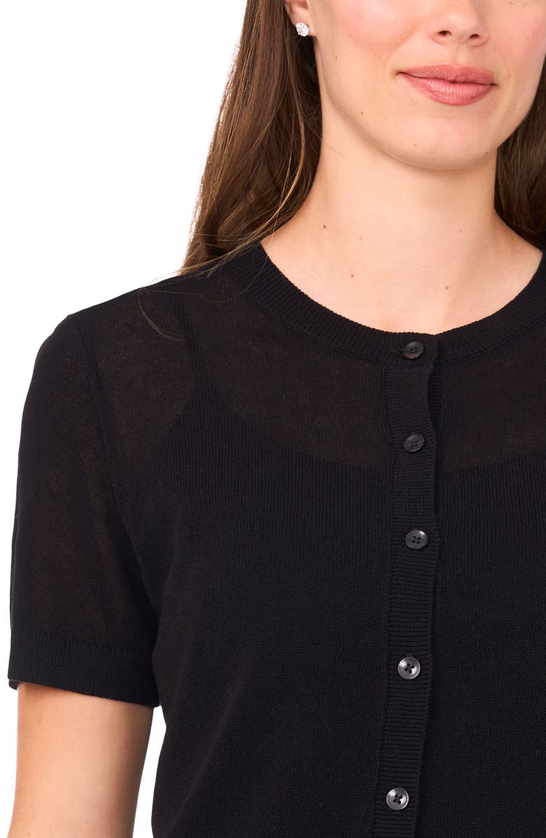 Halogen<sup>®</sup> Short Sleeve Button-Up Sweater, Alternate, color,