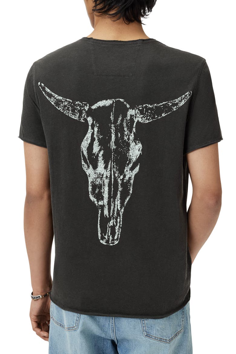 Badland Motel Raw Edge Organic Cotton Graphic T-Shirt, Alternate, color, CHARCOAL