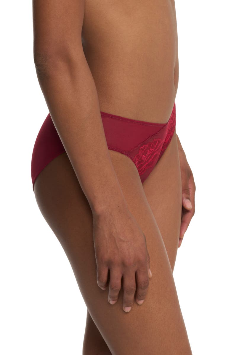 Natori Flora Bikini, Alternate, color, Dk Red/ Bonfire