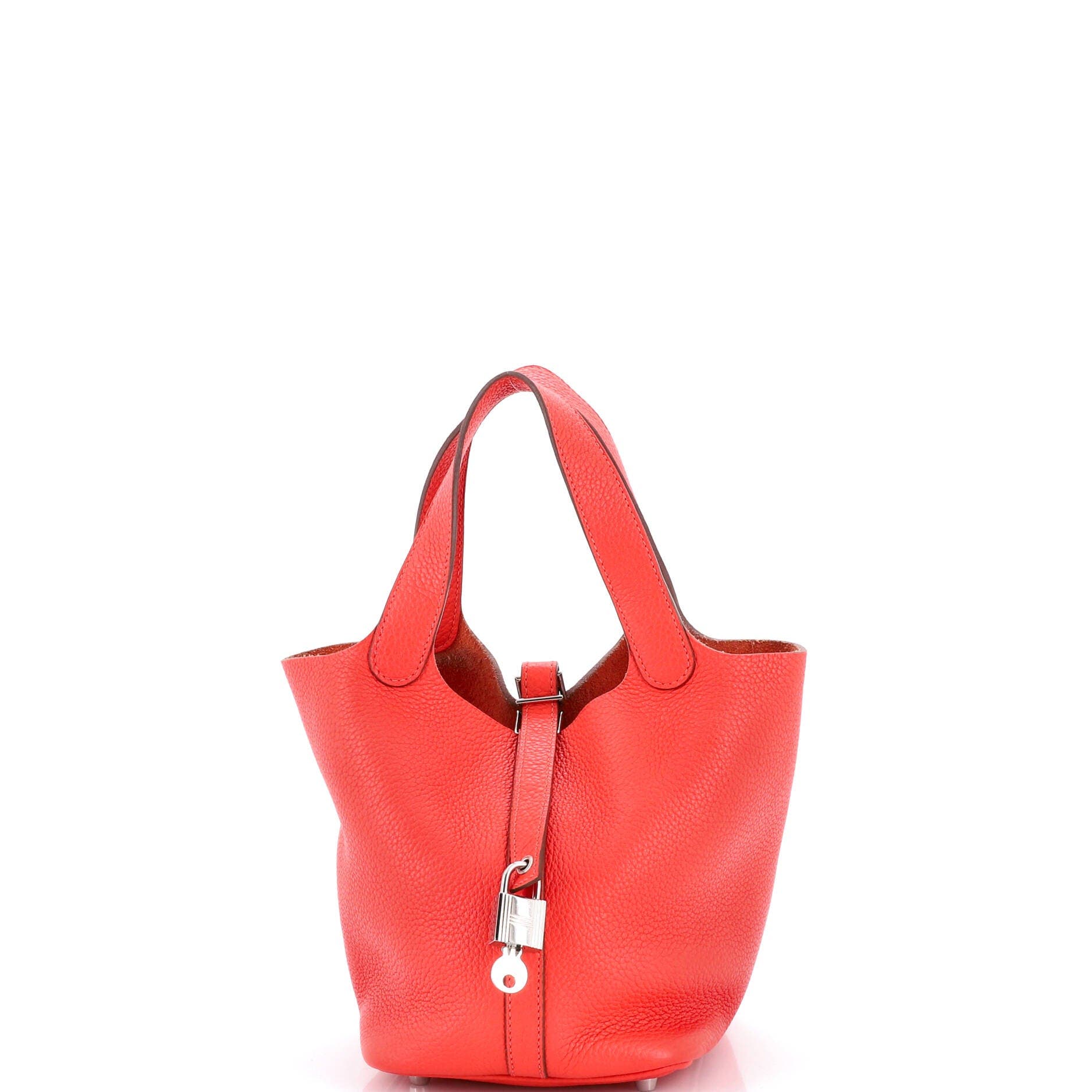 Pre-Owned Hermes Picotin Lock Bag Clemence PM, Main, color, Rouge Pivoine