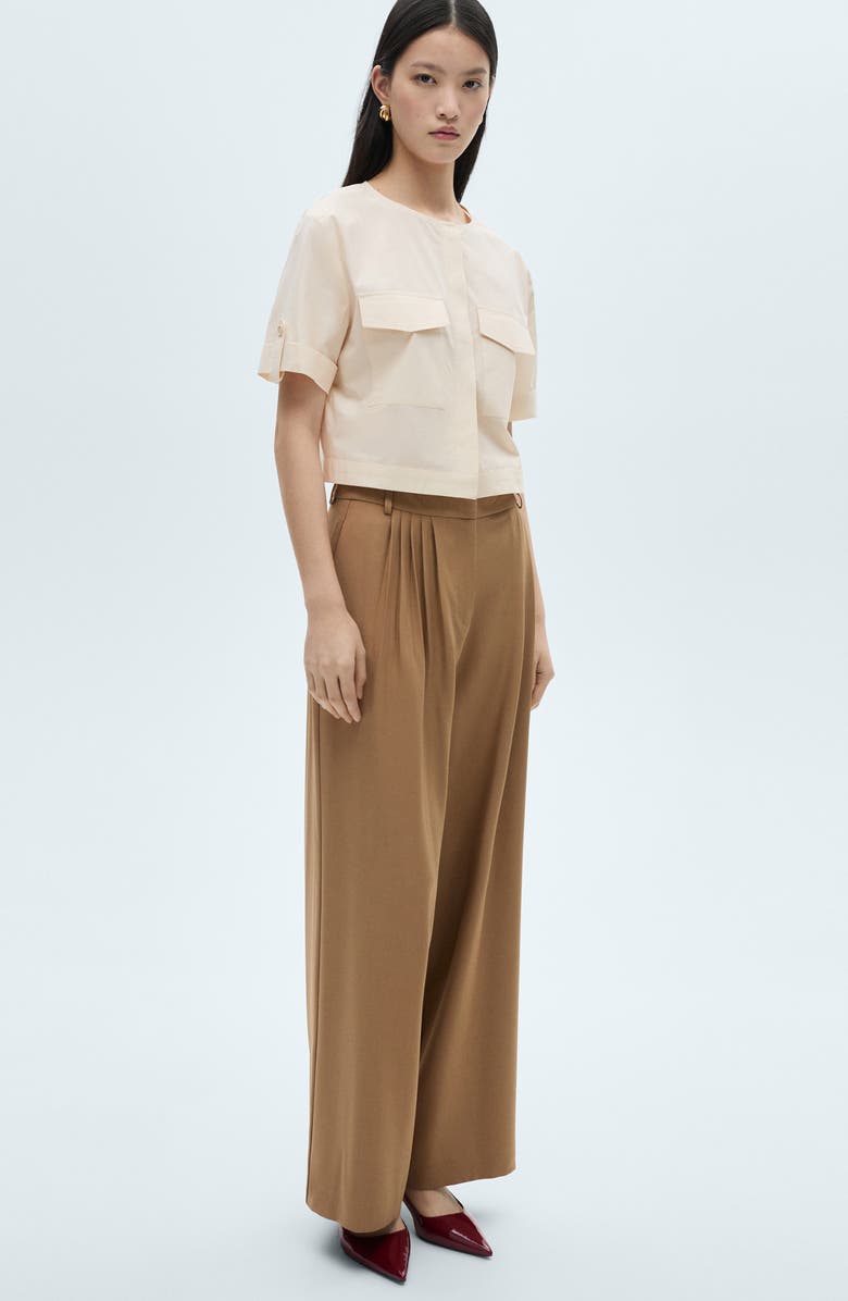 MANGO Cotton Utility Shirt, Alternate, color,