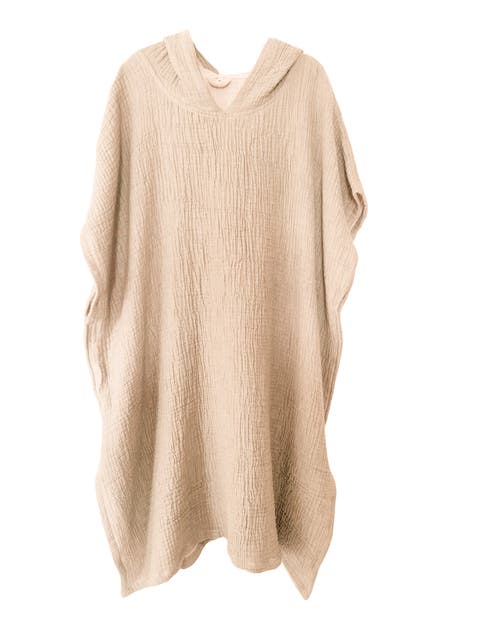 Crinkled Cotton Cuddle Hooded Poncho