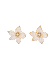 Fable England Jasmine & Pearl Oversized Stud Earrings
