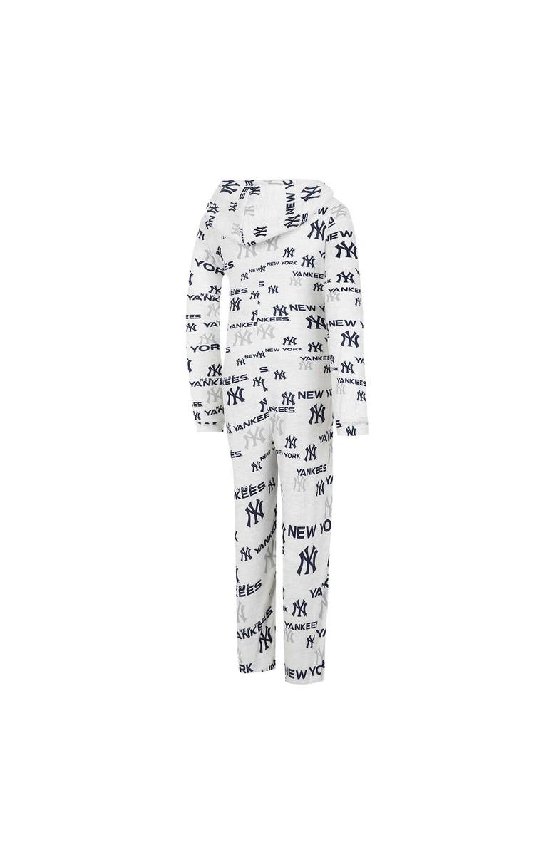 CONCEPTS SPORT Women
s Concepts Sport White New York Yankees Docket Microfleece Union Hooded Zippered Onesie, Alternate, color, White
