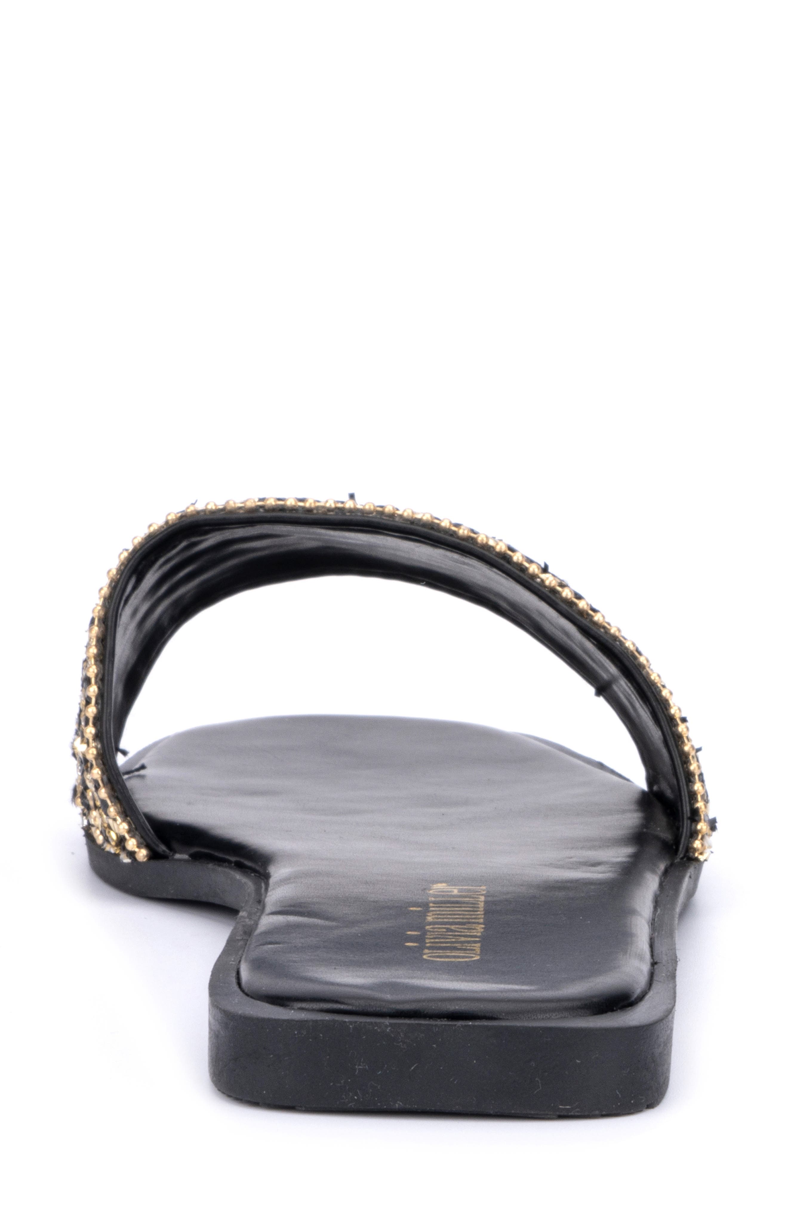 OLIVIA MILLER Victoria Rhinestone Slide Sandal, Alternate, color, 