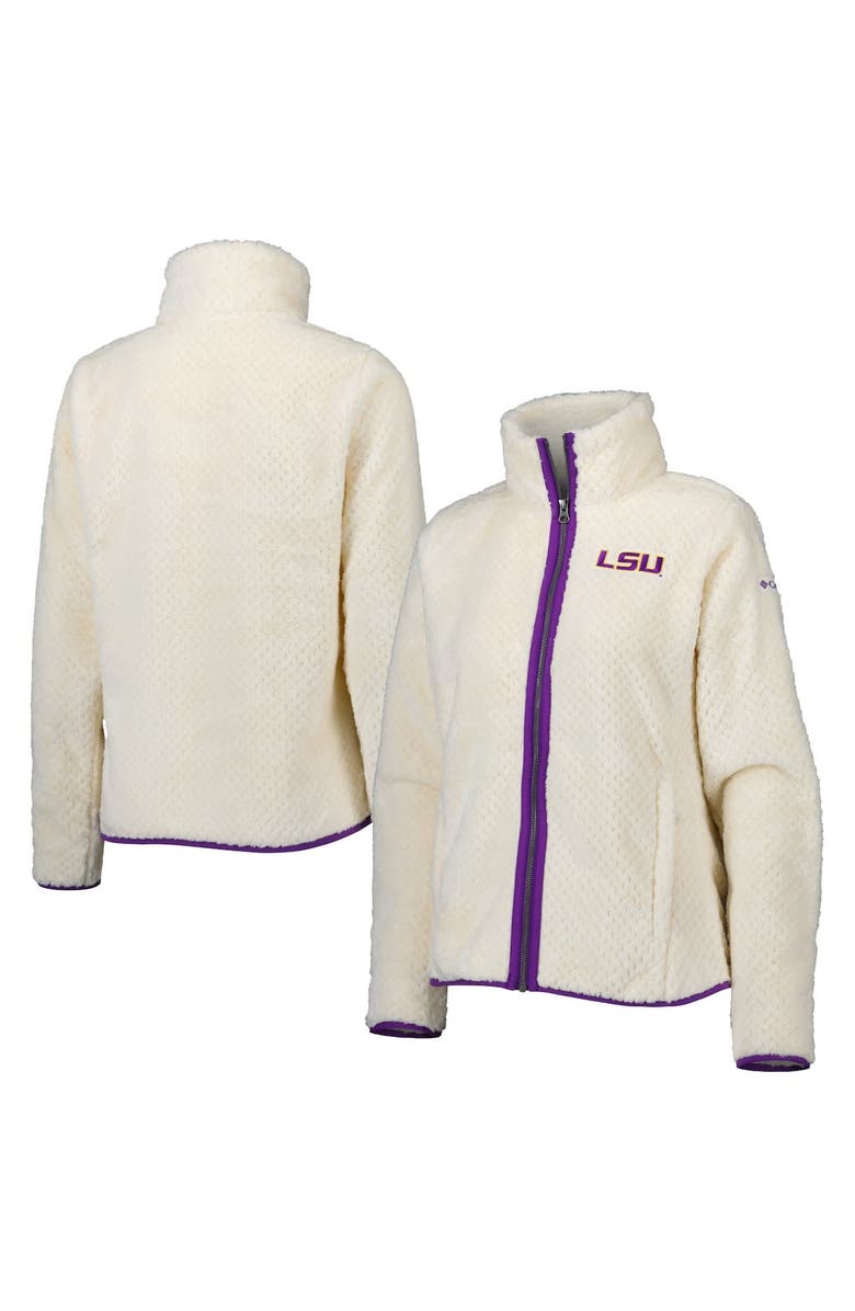 Columbia Women's Columbia Cream LSU Tigers Fireside II Sherpa Full-Zip Jacket, Main, color,