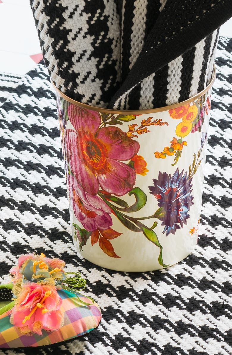 MACKENZIE CHILDS Flower Market Enameled Steel Waste Bin, Alternate, color, 