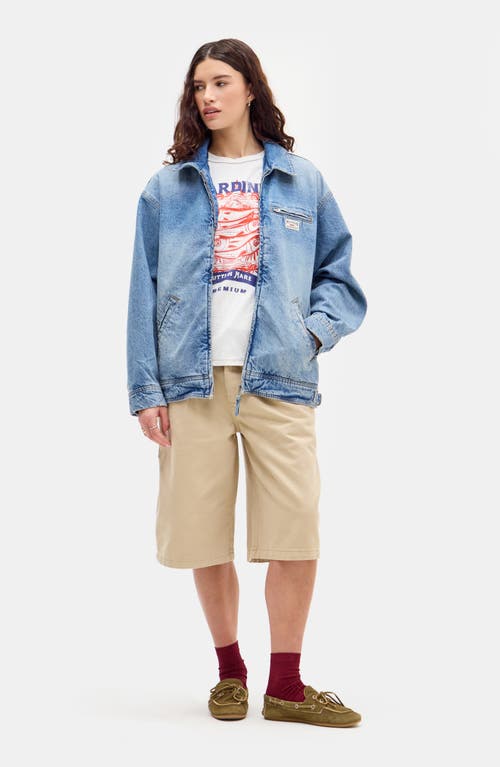 Bdg Urban Outfitters Luca Zip-up Denim Jacket In Light Vintage