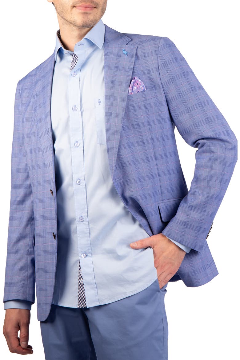Shadow Plaid Sport Coat, Alternate, color, BLUE