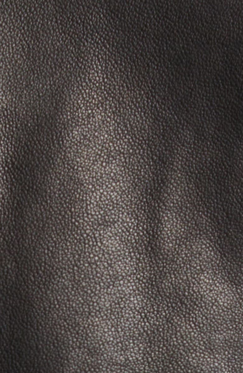 NACKIYÈ Oversize Belted Leather Coat, Alternate, color, Noir