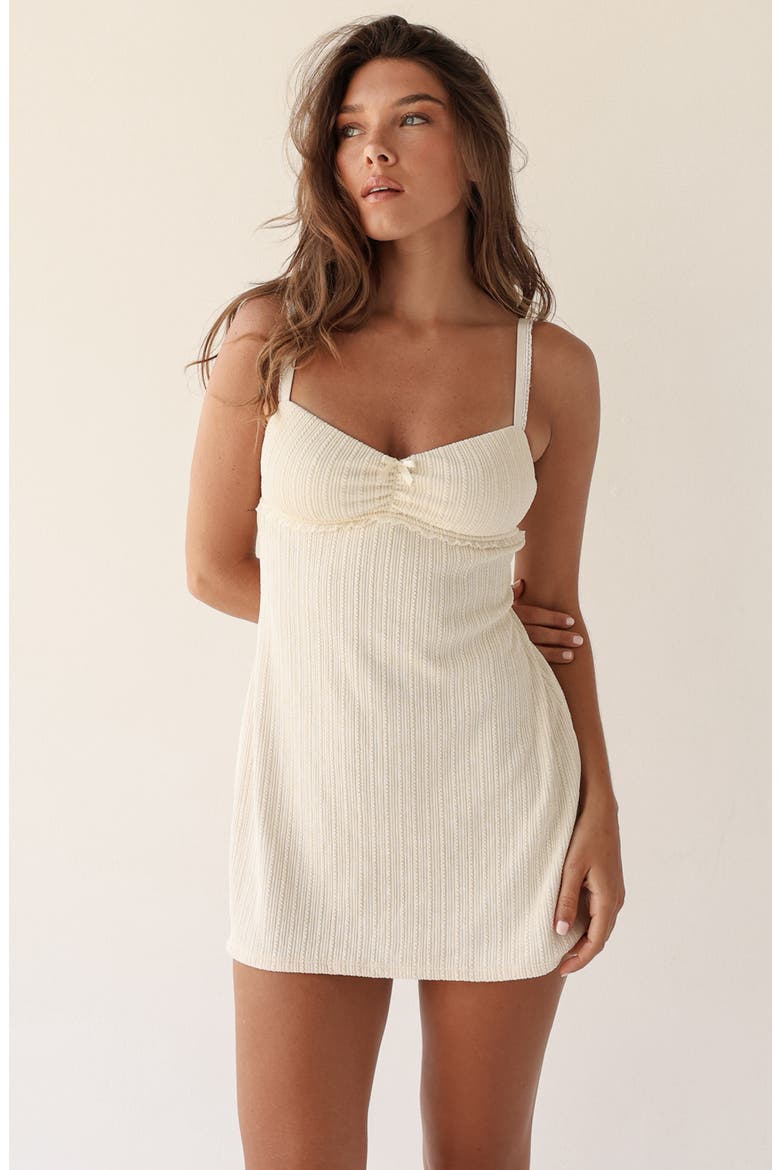 Nicola Dress, Alternate, color, Gardenia Pointelle